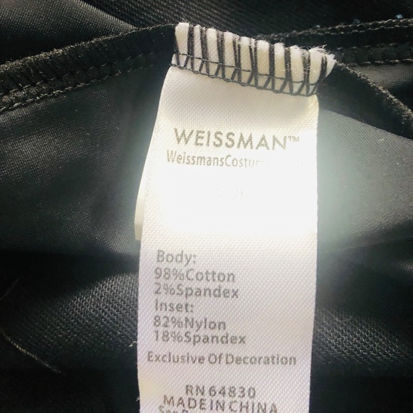 Jacket Dress Black Medium WEISSMAN COSTUMES Big V Neck Ruffle Collar - Picture 2 of 6